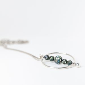 Abalone Circle Ketting - Zilver
