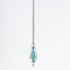 Turquoise Druppel Ketting